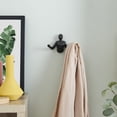 thumbnail image 3 of Danya B. Protruding "Palms Up" Cast Iron Decorative Black Wall Mount Hooks (Set of 2), 3 of 5