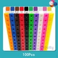 thumbnail image 3 of Moulty Linking Math Cubes with Activity Cards Set Number Blocks Counting Toys Snap Linking Cube Math Counters for Kids Learning, 3 of 5