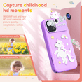 thumbnail image 3 of Merryhome Kids Smart Phone for Girls, 2.8" Touchscreen Play Phone with 32G SD Card, Dual Camera, Puzzle Game, Music Player, Christmas Birthday Gifts for Kids Purple, 3 of 8
