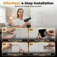 thumbnail image 4 of Drywall Repair Clips Kit with Screws,Stainless Steel Wall Patch Fasteners for 1/2" and 5/8" Panels,10/20/40/60PCS Sheetrock Hole Repair Patch Fasteners,for Hole Repair & DIY Home Improvement (10pc), 4 of 8