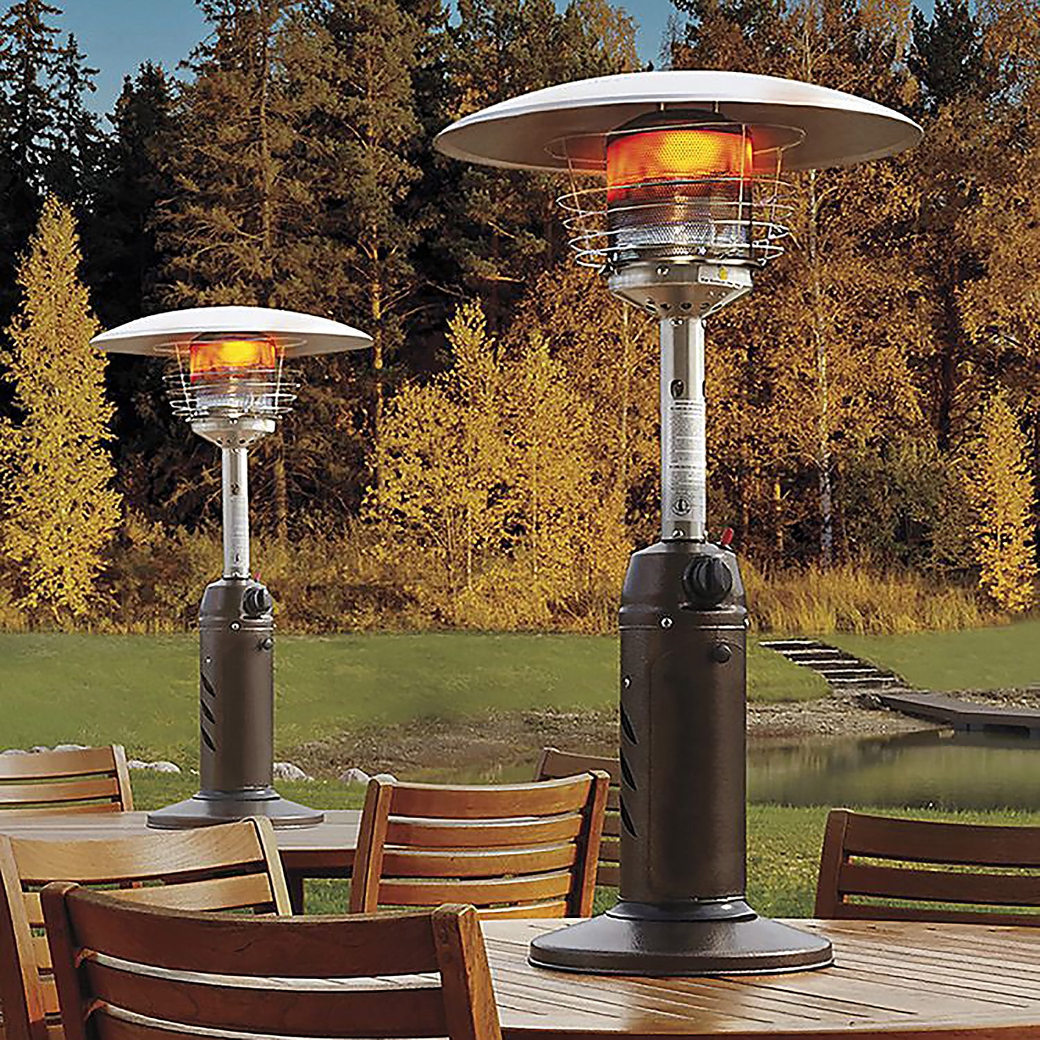 Uline H-5221 Bronze Gas Tabletop Radiant Heater for 30 ft