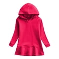 thumbnail image 5 of Curuila Child Toddler Girls Dress Long Sleeve Solid Color Hooded Spring Autumn Fashion Dresses For Girls Size 7 Y, 5 of 6