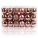 thumbnail image 1 of Bearachild 30 piezas de bolas de Navidad adornos inastillables decoraciones para árboles de Navidad juego de bolas colgantes para decoración de fiesta de Kits de decoración para fiestas oro rosa Bearachild HA007626-10B, 1 of 6