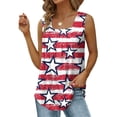 thumbnail image 5 of Black and Friday Deals under 10.00 LYXSSBYX Womens Tank Tops Plus Size Clearance Women's Fashion Prinded Square Neck Comfortable Loose T-Shirt Sleeveless Blouse Casual Tops, 5 of 5