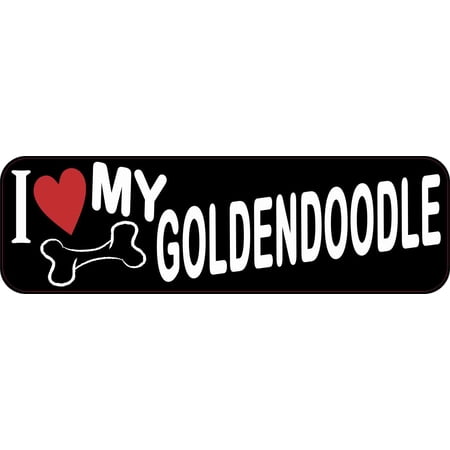 10in x 3in I Love My Goldendoodle Magnet