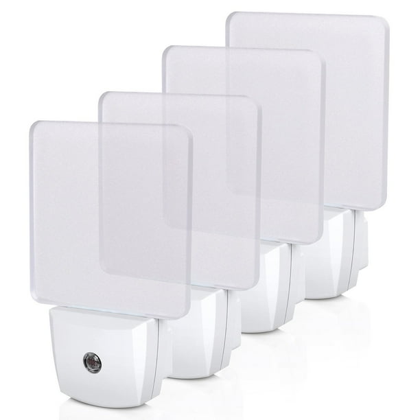 Luz nocturna LED DEWENWILS Plug-in con sensor de luz, paquete de 4