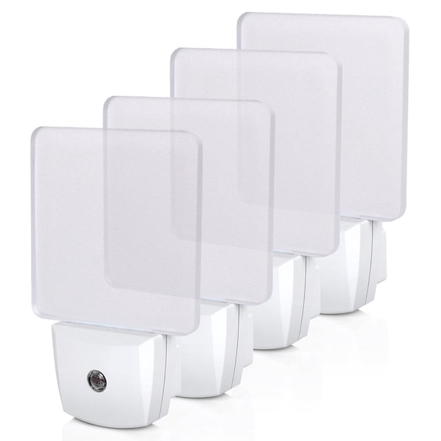 Luz nocturna LED DEWENWILS Plug-in con sensor de luz, paquete de 4