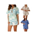 thumbnail image 3 of FAROOT Femmes Ensemble Lounge Manches Courtes Tops Motif Imprimé Shorts, 3 of 9