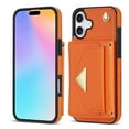 thumbnail image 2 of Nalacover Case for iPhone 16, Crossbody Wallet Case with Card Slots Holder, PU Leather Lanyard Shoulder Strap Purse Cover with Kickstand Shockproof Case for iPhone 16, Orange, 2 of 7