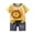 Orange, variant on Toddler Baby Cute Animal Lounge Sets Boys Two Piece Summer Outfits Cartoon Short Sleeve T-Shirts Shorts Casual Clothes Coffee, 4T