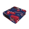 thumbnail image 2 of KLL Hot Cocoa Snowflake Mittens Print Fleece Throw Blanket, Horizontal Fleece Bedding Cute Soft Blankets Comfy Fleece Flannel Plush Home Decor for Couch & Bed -50"x40", 2 of 9