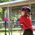 thumbnail image 2 of Future Stars Balle de Baseball en Caoutchouc - Rose avec Coutures Imprimées Blanches, 2 of 5