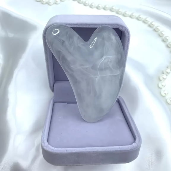 Premium Guasha Massage Scraper, Transparent White