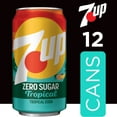 thumbnail image 2 of 7UP Tropical Zero Sugar Caffeine Free Lemon Lime Mango Peach Soda Pop, 12 fl oz, 12 Pack Cans, 2 of 9