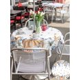 thumbnail image 4 of Outdoor Tablecloth with Umbrella Hole and Zipper, Orange Blue Fall Round Table Cloth 60 Inch Waterproof Tablecloth, Thanksgiving Floral Botanical Picnic Table Cover for Patio Camping, 4 of 7