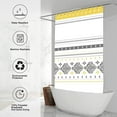 thumbnail image 2 of Extra Long 72"x84" Moroccan Style Shower Curtain Set with Plastic Hooks Machine Washable Waterproof Polyester Fabric Bathroom Curtain Modern Farm for Bathroom Decor, Yellow Grey White, 2 of 6