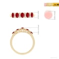 thumbnail image 5 of Angara Natural 1 ct Ruby and Diamond Wedding Ring in 14K Yellow Gold for Women – July Birthstone Jewelry | Oval Ruby Wedding Band (Ring Size - 7), 5 of 9