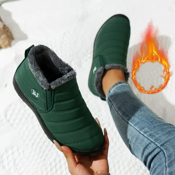 2025 New Snow Boots for Women Winter Boot with Comfortable Warm Fur Lined Ankle Booties Outdoor Slip On Waterproof Short Boots/Women Boots/Winter Boots for Women,Size 38