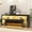 Black, variant on High Gloss Fireplace TV Stand for 100 Inch TV, with 50" Fireplace, LED Lights, TV Console Cabinet, Black