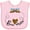 AD-Pink, variant on Inktastic Valentine’s Day Bee Mine Cute Bees and Heart Boys or Girls Baby Bib