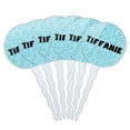 thumbnail image 1 of Tiffanie Cupcake Picks Toppers - Set of 6 - Blue Speckles, 1 of 1