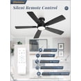 thumbnail image 2 of Ventilador de Techo Fanbulous 117 cm con Control Remoto, LED 20W, 6 Velocidades, Negro, 2 of 9