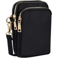thumbnail image 1 of Women Crossbody Bags,Nylon Phone Wallet Pouch,3 Layers Zipper Pouch Adjustable Strap, For More Cell Phone Make Up, 1 of 5