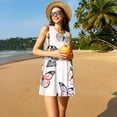 thumbnail image 3 of Balery Beautiful Butterfly Vestidos de verano para mujer con estampado: vestido holgado sin mangas, vestido playero informal y cómodo para días calurosos., 3 of 7