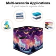 thumbnail image 2 of Starry Unicorn Foldable Toy Box Storage Cubes Storage Basket with Handle, 10.8"x10.5"x10.6", Large Capacity, 2 of 6