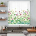 thumbnail image 4 of St Patrick's Day Sheer Curtains 108" Extra Long, Spring Shamrock Floral Botanical Watercolor Light Filering Curtains, Privacy Drapes Simi Floor to Veiling Curtain for Living Room Window Treatment, 4 of 9