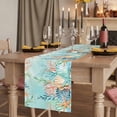 thumbnail image 2 of Table Runners 60 Inches Long Dress Scarves, Ocean Starfish Seaweed Farmhouse Kitchen/Dining Table Runner, Small Coffee Tablerunners, Summer Coastal Beach Shell Coral Teal 13x60 Inch, 2 of 9