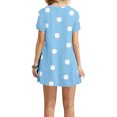 thumbnail image 3 of QUINDOS Summer Dresses for Women 2025 Casual Short Sleeve Crew Neck Sundress Sun Dresses Polka Dot Beach Loose Mini Above Knee Dresses for Women, 3 of 4