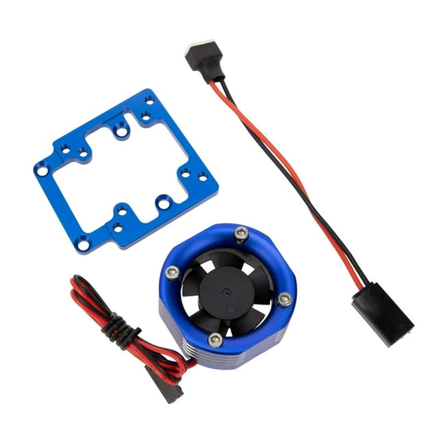 Ventilador de Refrigeración Metal Perfecl para Motor RC 6-8,4 V Azul Oscuro