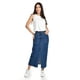 thumbnail image 1 of Falda midi de mezclilla Roman Fashion tono medio azul XCH, 1 of 6