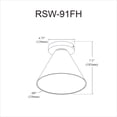 thumbnail image 3 of RSW-91FH-SC-CLR-Dainolite-Roswell - 1 Light Flush Mount with Clear Glass-Satin Chrome Finish, 3 of 3