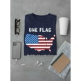 thumbnail image 3 of One Flag, One American Nation T-Shirt Men -Smartprints Designs, Male 3X-Large, 3 of 4