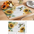 thumbnail image 6 of Summer Sunflower Placemats Set of 1, Leaves Hummingbird Vintage Wood Grain Non-Slip Place Mats Washable Table Mats for Kitchen Dining Table Decorations Indoor/Outdoor, 6 of 9