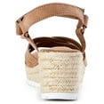 thumbnail image 3 of Time and Tru Women's Demi Wedge Sandal, 2.6" Wedge Heel, Beige, 3 of 5