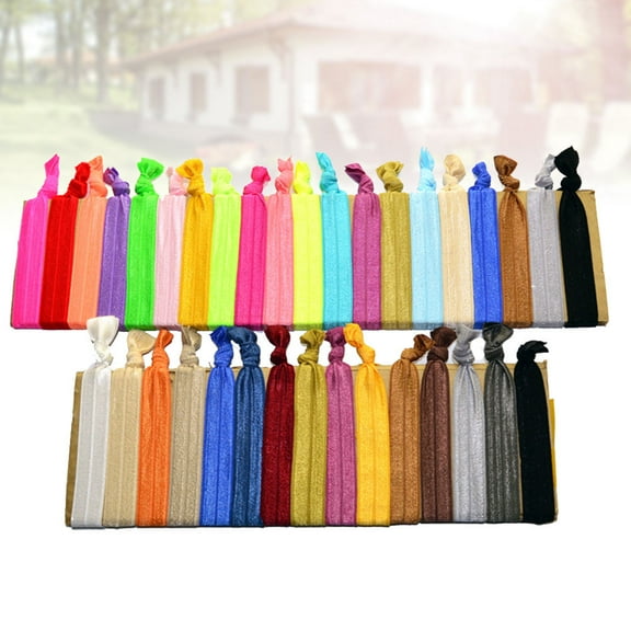 SWETRACE 100Pcs Stretchy Hair Rings for Girls and Women Assorted Color Knot Shape Any Occasions