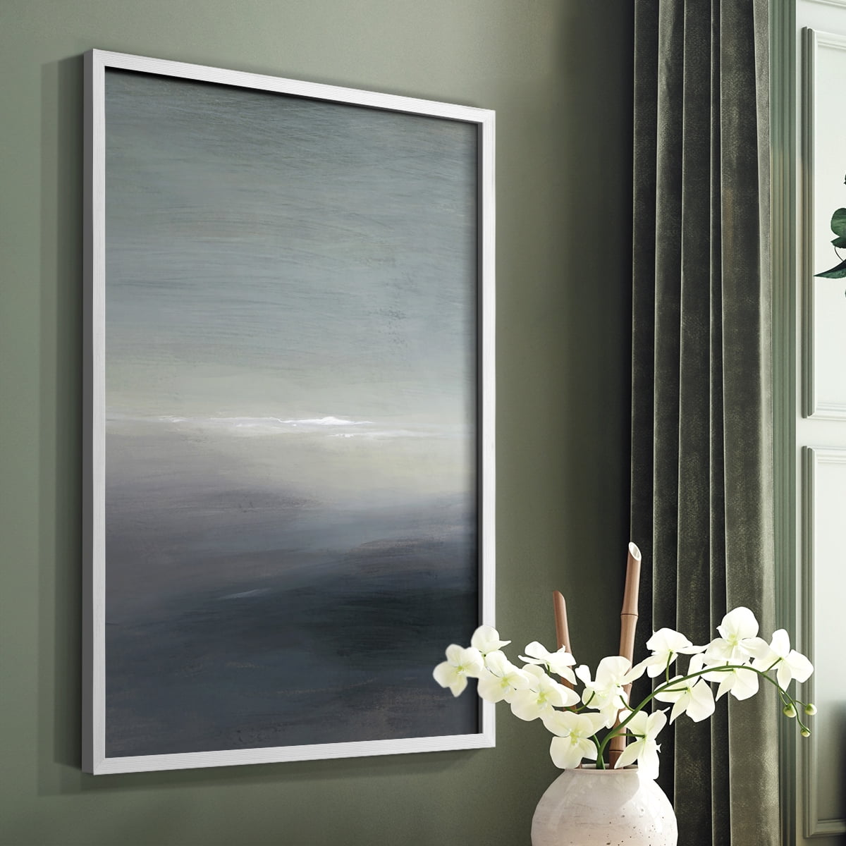 Windy Moor II Framed Print - Solid Wood in Single Picture Frame Solid Wood 2 Framed Print