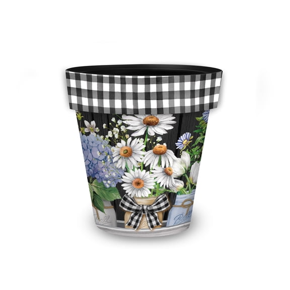 Briarwood Lane Summer Planter 8.5" x 8.5" x 8.5" Crated Mason Jars Small For Summer Planter