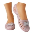 thumbnail image 2 of HOWPAY Sandals for Women Hollow out on Closed Toe Non- Ballet Flats Casual Comfortable Summer Vacation Beach Clear Jelly Shoes Pink 40, 2 of 9