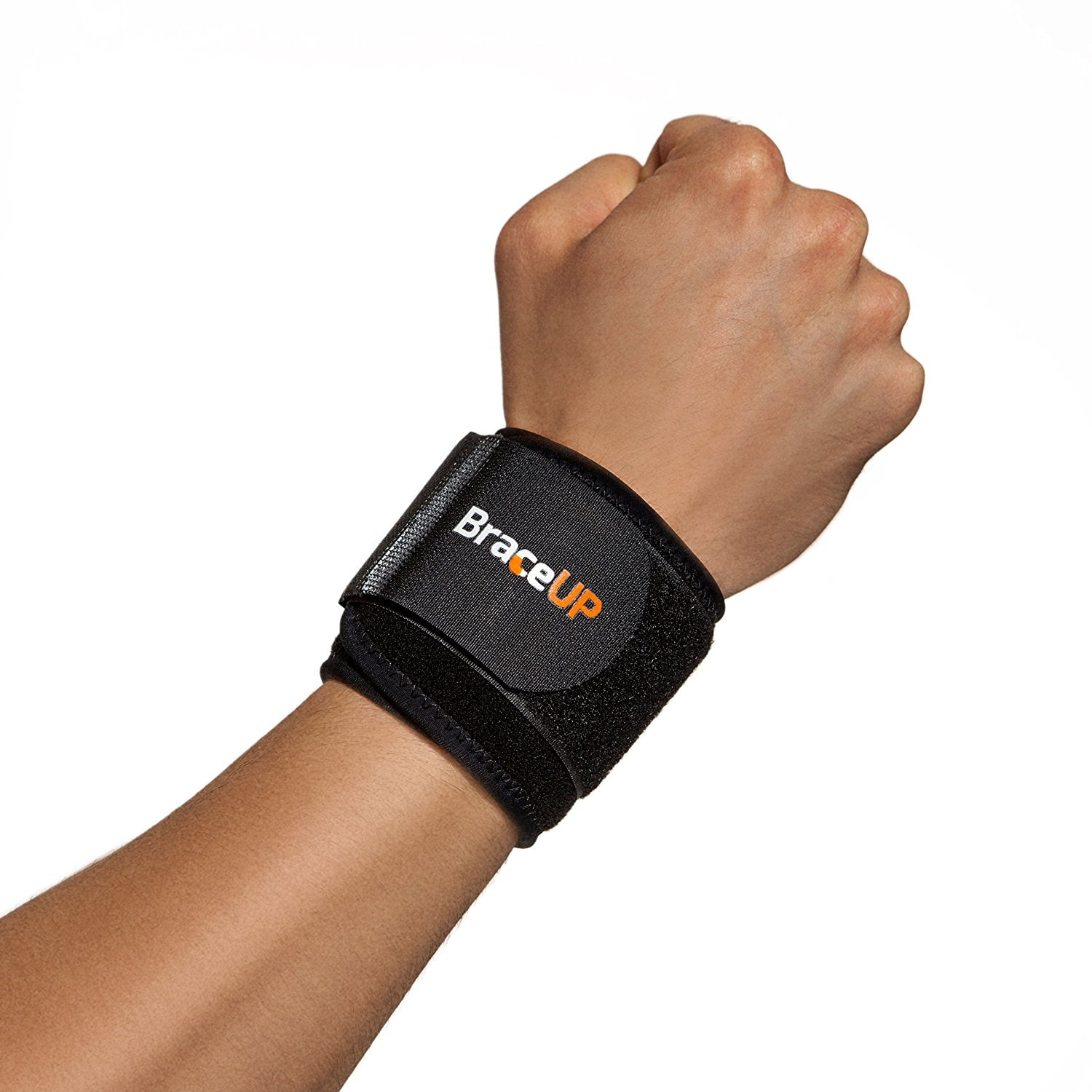 BraceUP® Wrist Compression Strap and Support, One Size Adjustable