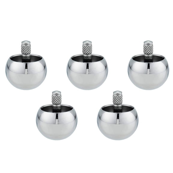5X Tippe Top Metal Flip Over Top Stainless Steel Top Toy Gift, Silver