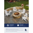 thumbnail image 6 of KINGYES HDPE Adirondack Chair Set of 4, All-Weather Outdoor Fire Pit Chairs for Patio Deck Lawn, White, 6 of 8