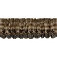 thumbnail image 5 of VHC Brands Star Cotton Primitive Kitchen Curtains Rod Pocket Appliqued 16x60 Valance, Raven Black, 5 of 5