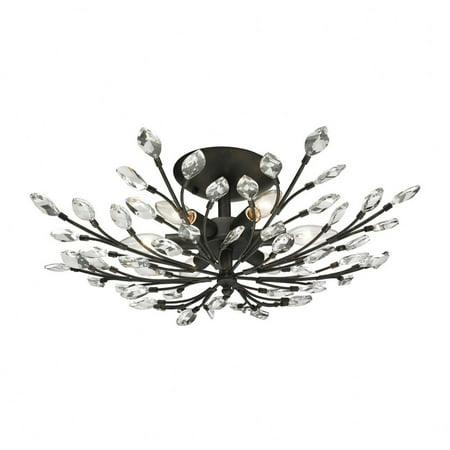 

Six Light Semi-Flush Mount Burnt Bronze Finish Bailey Street Home 2499-Bel-1795165