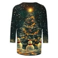 thumbnail image 5 of Womens Christmas Sweatshirts Funny Christmas Tree Print Pullover Sweater Blouses Round Neck Shirts Tops Long Sleeve Sweatshirt Merry Christmas Holiday Party Clothes, 5 of 5