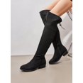 thumbnail image 3 of Women's Over The Knee High Low Block Heel Riding Boots Fashionable Comfortable Autumn Winter Shoes, 3 of 8