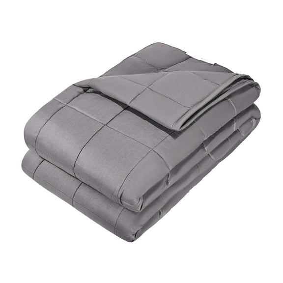 KFFKFF Weighted Blanket, 25 lbs, King Size 80 x 87 in, Soft Cotton Fabric with Glass Beads, Breathable Design, Ideal for Adults 250-310 lbs, Promotes Relaxation and Better Sleep, Grey